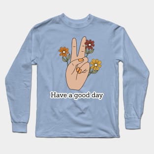 Just A Girl Who Love Flower And Hippie Style Long Sleeve T-Shirt